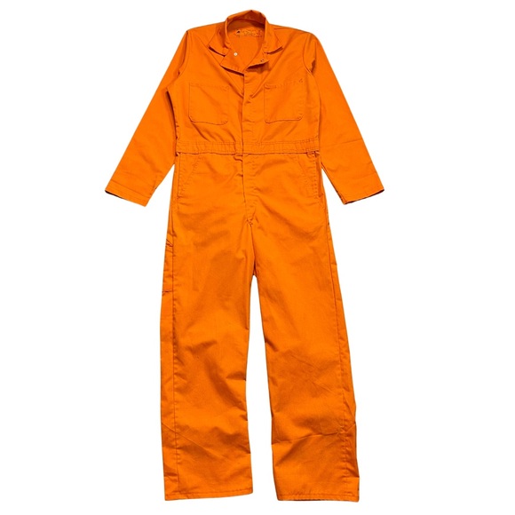 Vintage Jackets & Coats Vintage Lab Tech Coveralls Orange Red Cap